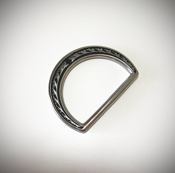 Stainless Steel Jeremiah Watt D-Ring With Black Accents