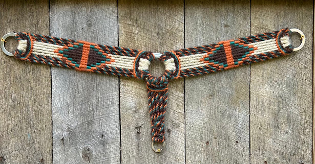 Orange Breast Collar and Roper Cinch